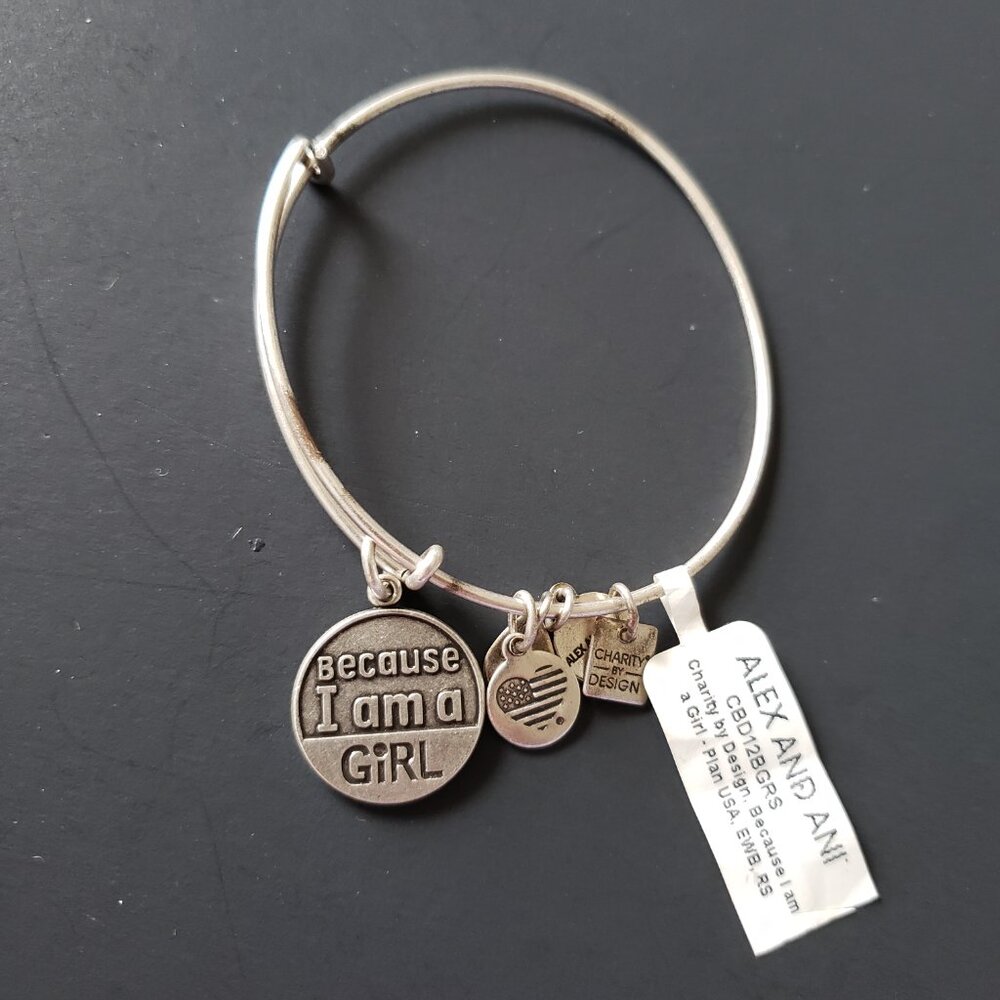 NWT Alex & Ani "Because I'm a Girl"  Bracelet   650
